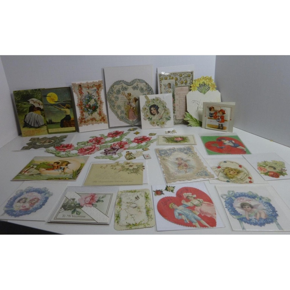 Antique German Die Cut Victorian Valentines Early 1900s Germany & More